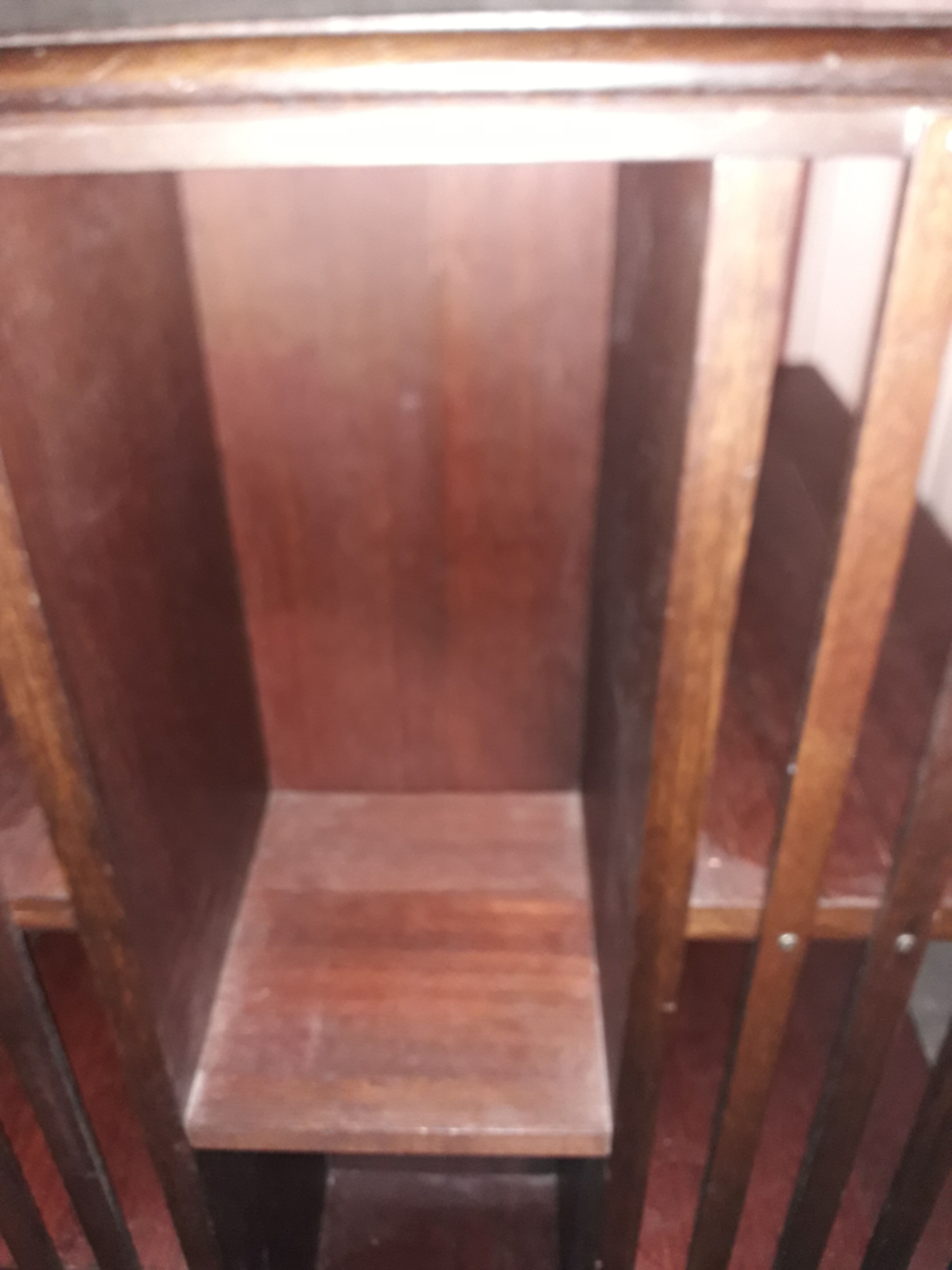 Revolving mahogany library