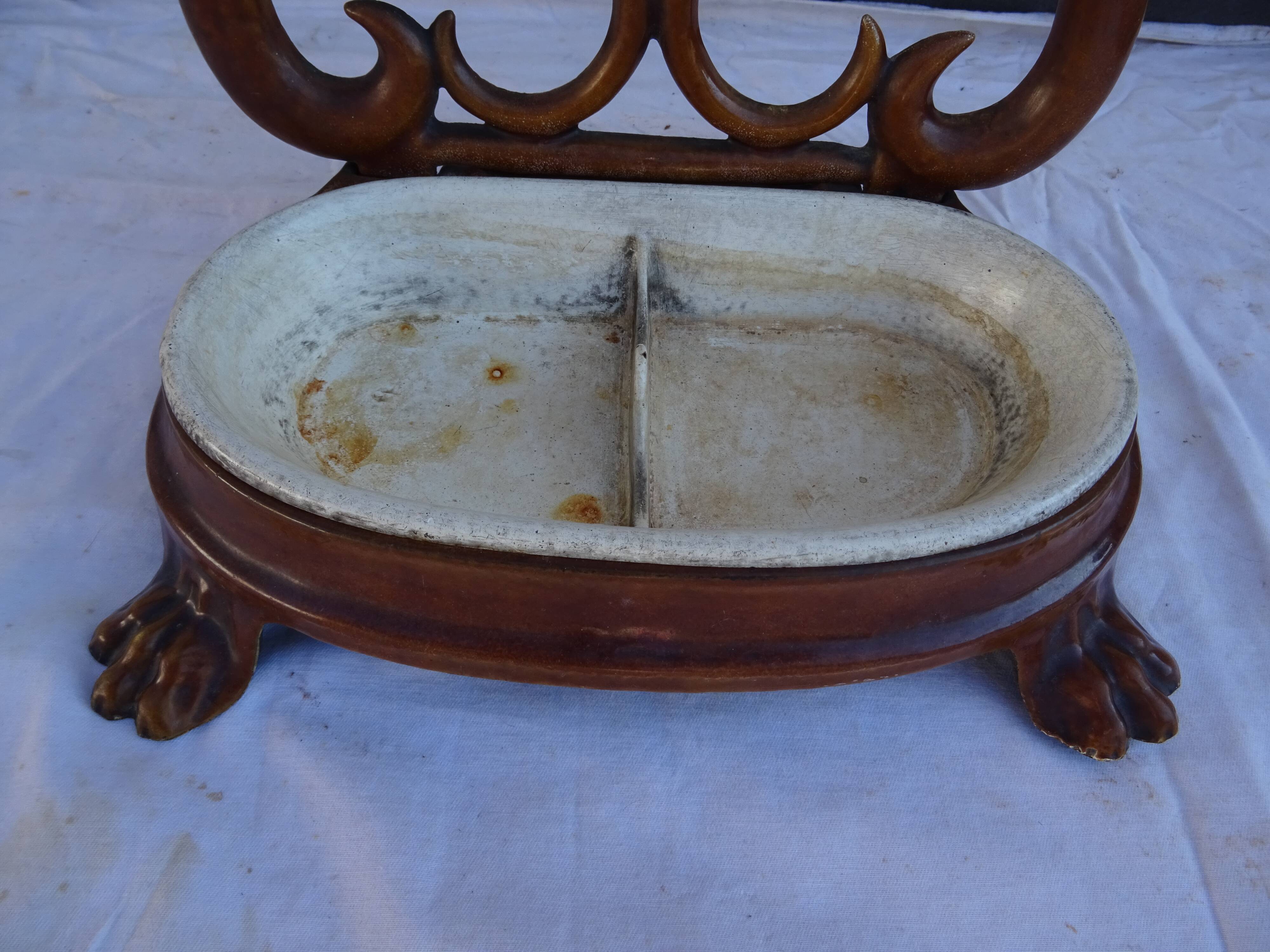 Audemar Guyon bistro enameled cast iron umbrella stand in Dole Jura France