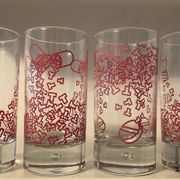 Série 4 verres vintage Durobor pied bullé