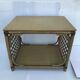 Wicker rattan coffee table 60s-70s