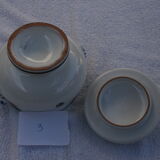 Bonbonnière diameter 15 cm glassware of BIOT pattern "classic bird"