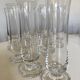 Set of 10 Scandinavian champagne flutes in half crystal sounding 1960