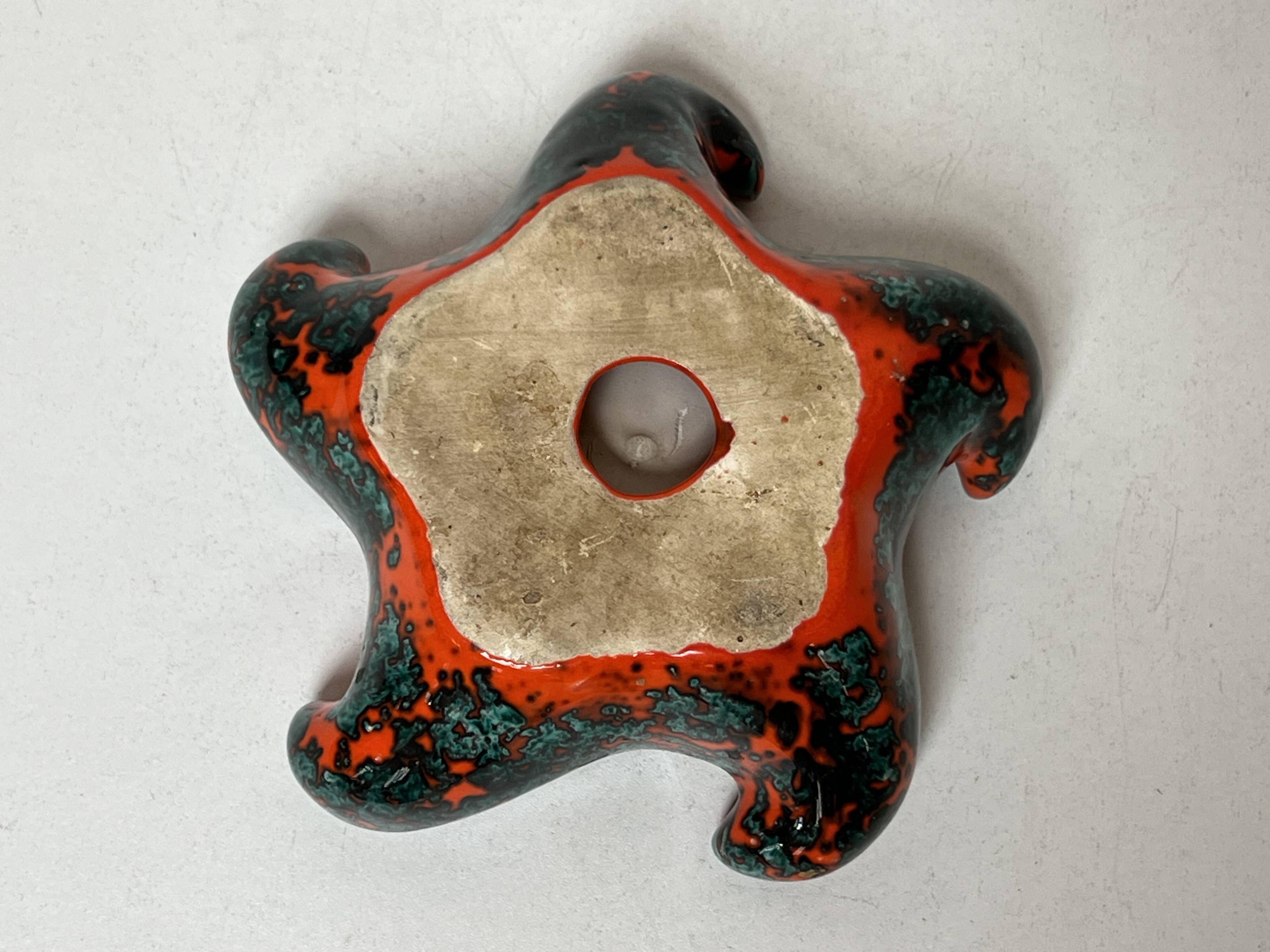 Starfish vallauris ceramic trinket tray, 20th century