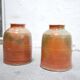 Vintage glazed terracotta pot