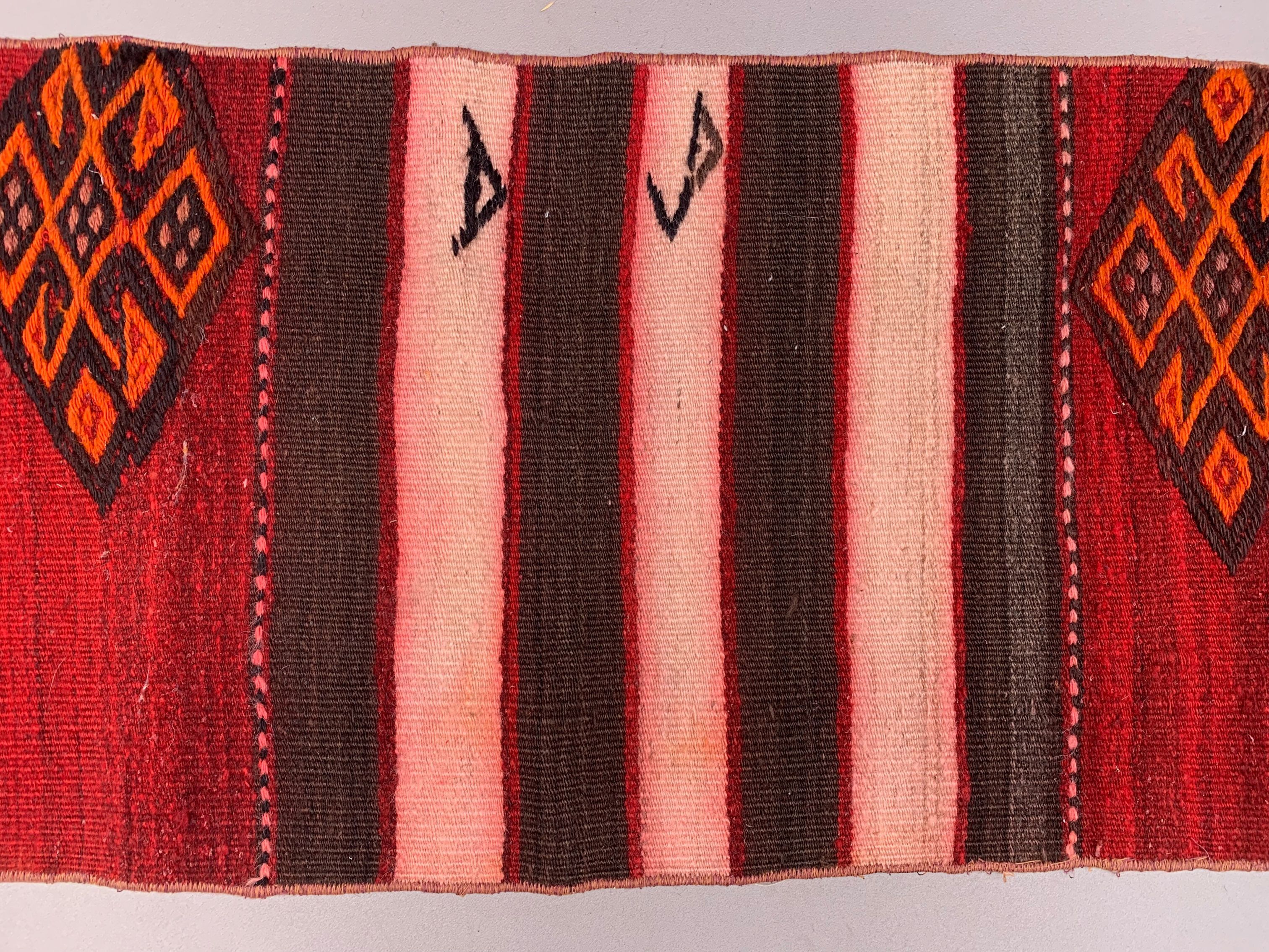 Old Turkish narrow Kilim Runner 362x45 cm shabby chic, vintage kelim