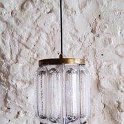 Scandinavian brass and glass pendant for Reijmyre by Paul Kedelv