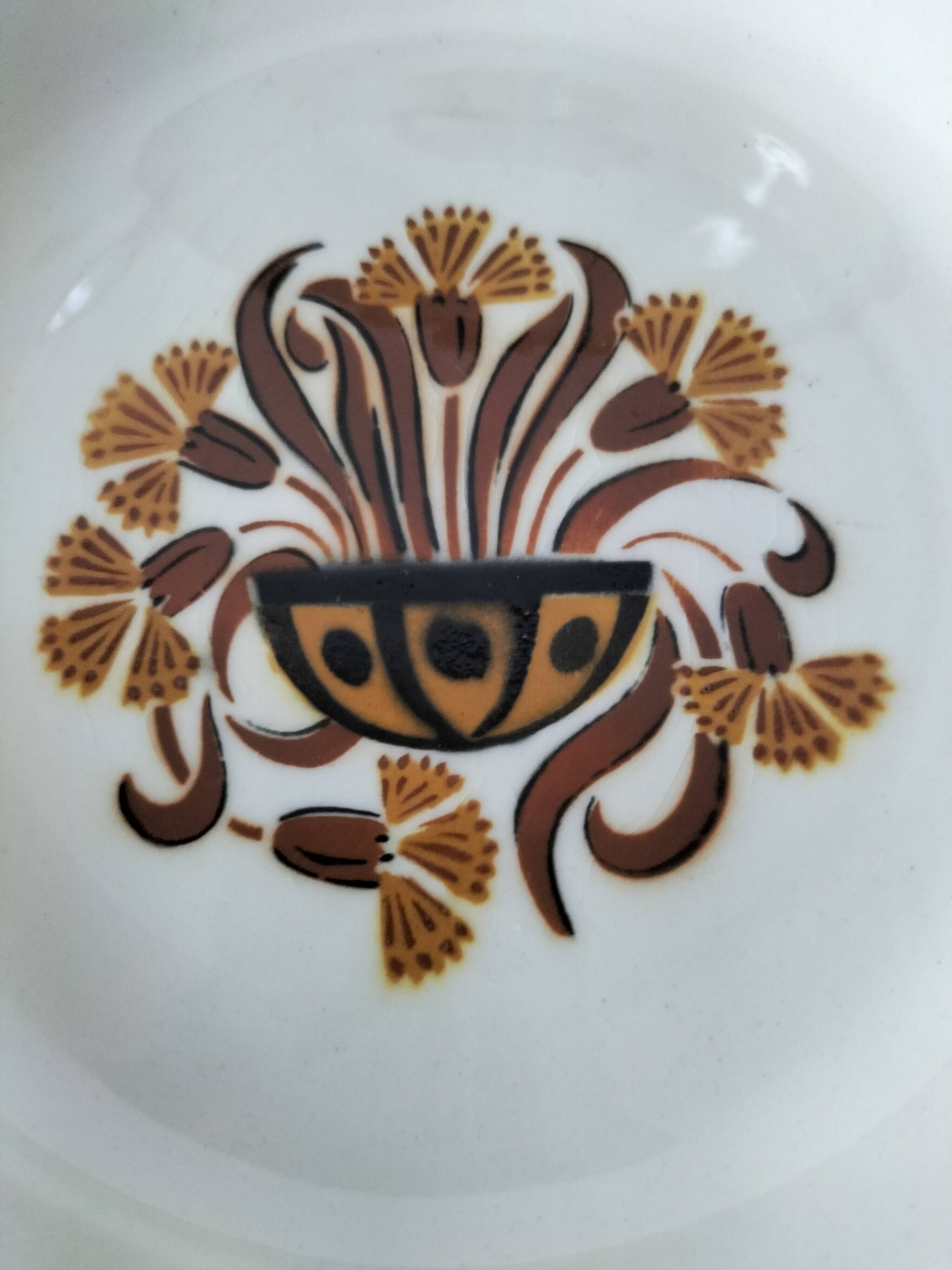 Set of 5 soup plates – Creil & Montereau – Œillet model