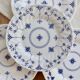 4 vintage dessert plates Churchill blue and white porcelain