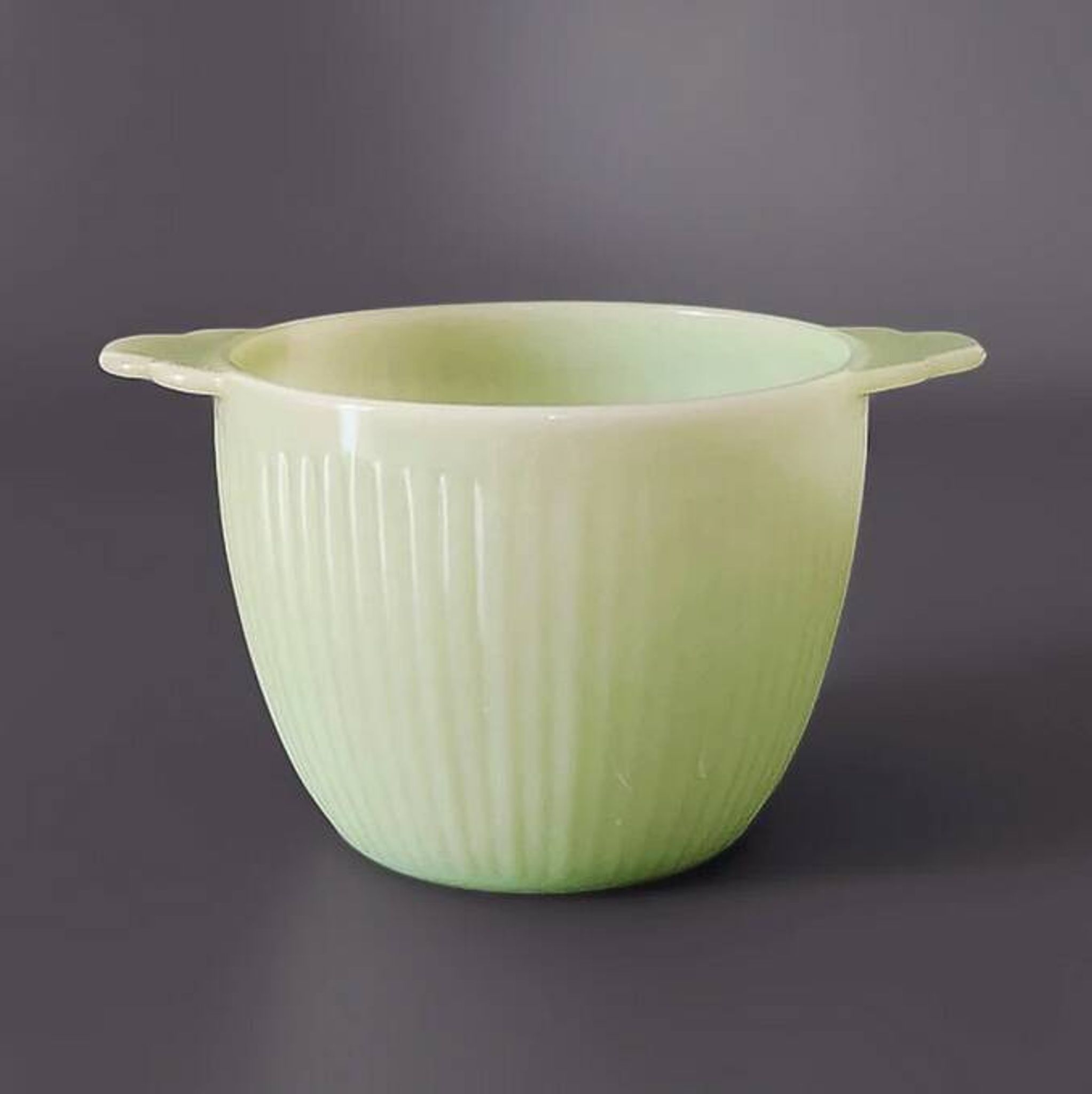 Jadeite Jane Ray Fire King Sugar Bowl – Anchor Hocking – Vintage USA