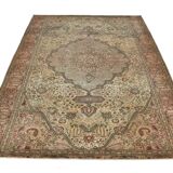 Brown & Cream Handmade Persian Rug, 196x260Cm
