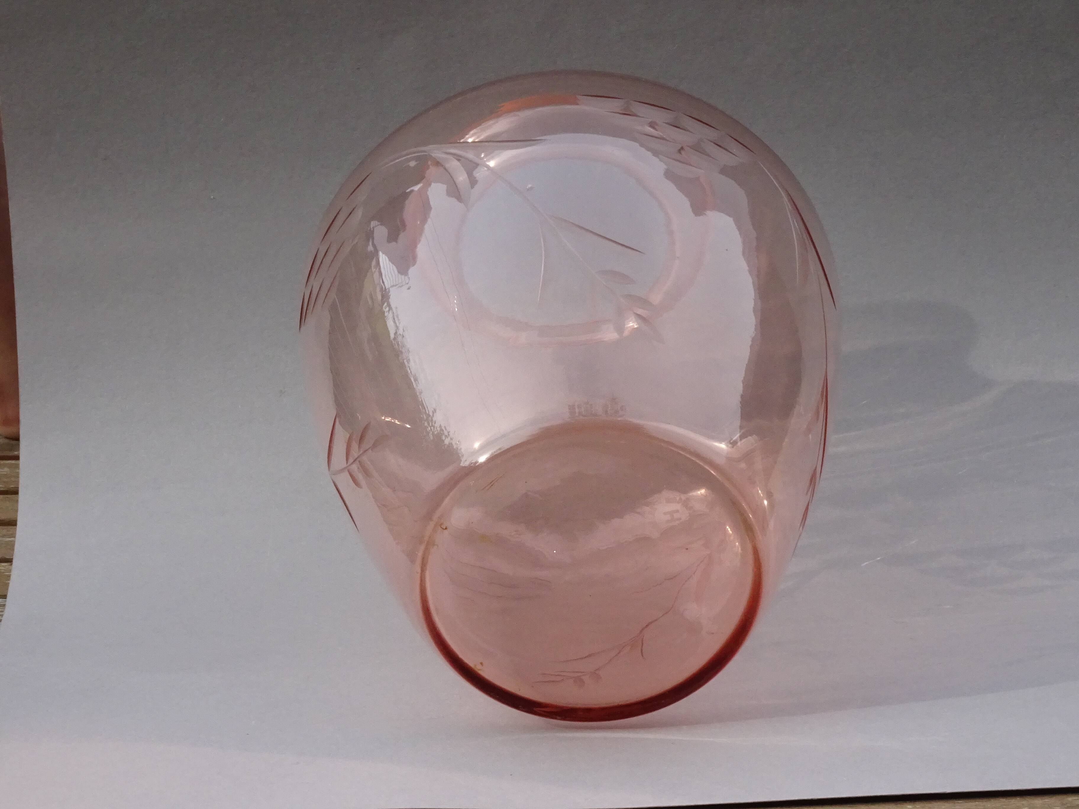 Bohemian glass vase years 40