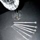 Set of 6 spoons in old blown glass - Eco agitator straws