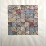 Contemporary school: mixed technique on paper, Untitled (shell), circa 2021