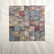 Contemporary school: mixed technique on paper, Untitled (shell), circa 2021