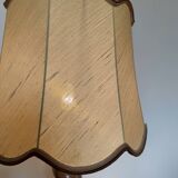 60s twisted wooden lamp