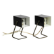 Pair of beautiful Mid Century Modern metal lamps from Kaiser Leuchten
