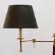 Library or reading floor lamp in brass and wood, mid-20th century.