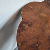Art Nouveau side table in elm burl