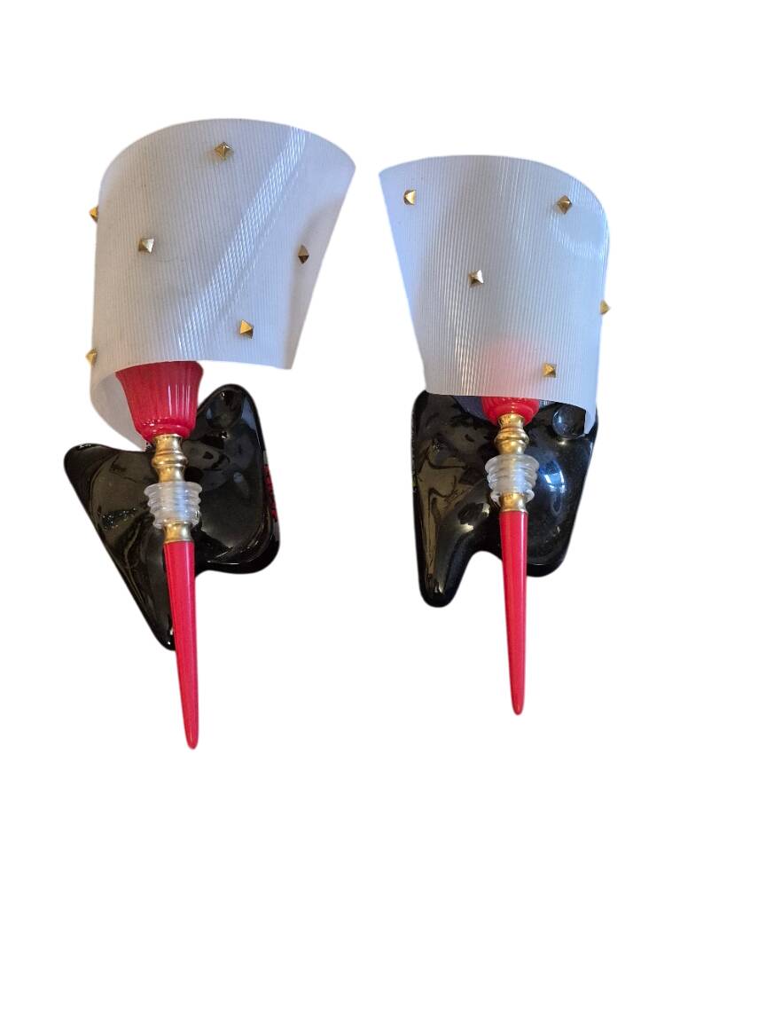 Paire d'appliques 1950