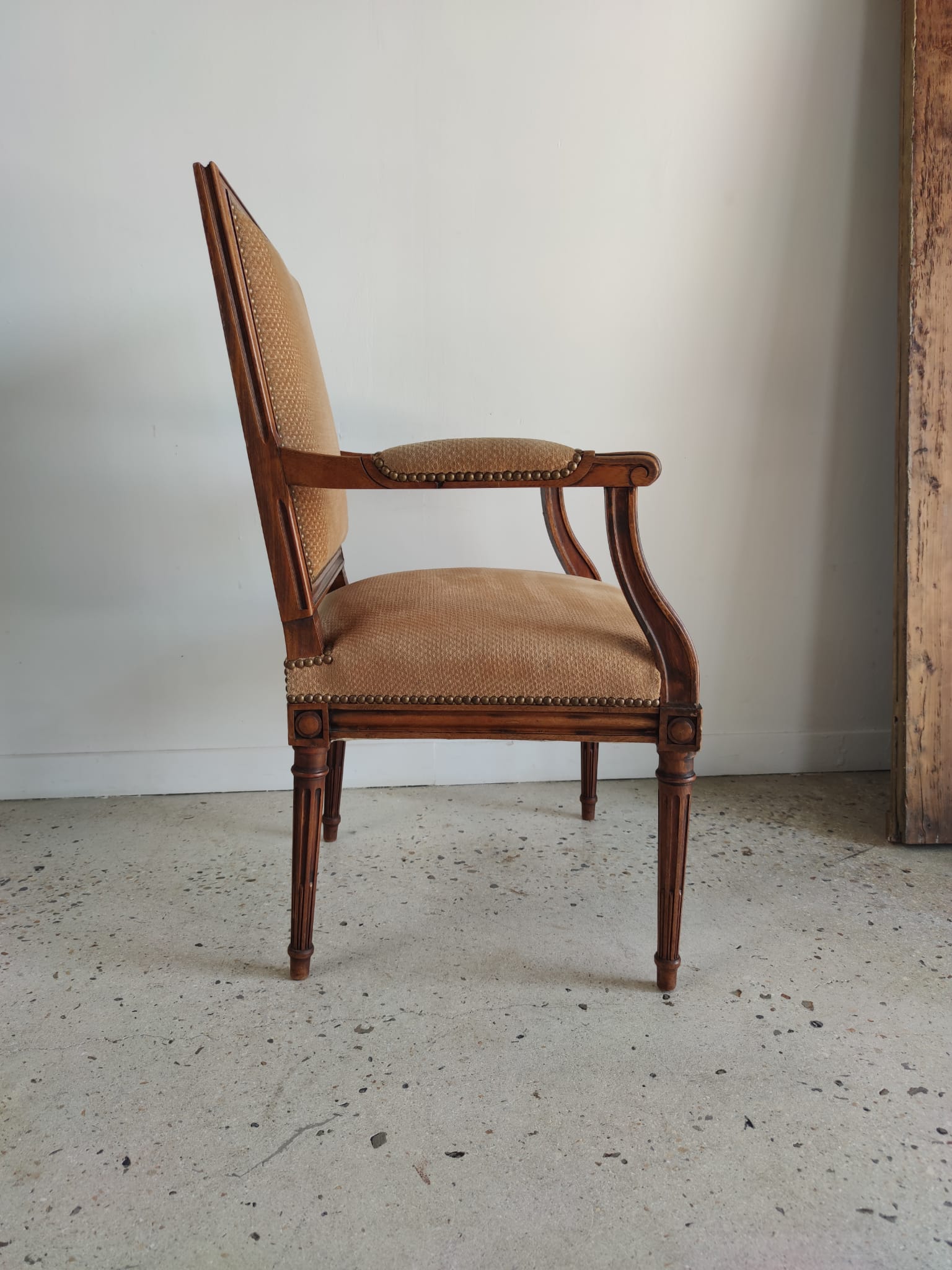 Louis XVI Jacob style armchair beige trim