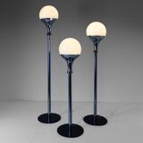 Set of Three Vintage Floor Lamps, Italian Design in the style of Artemide,