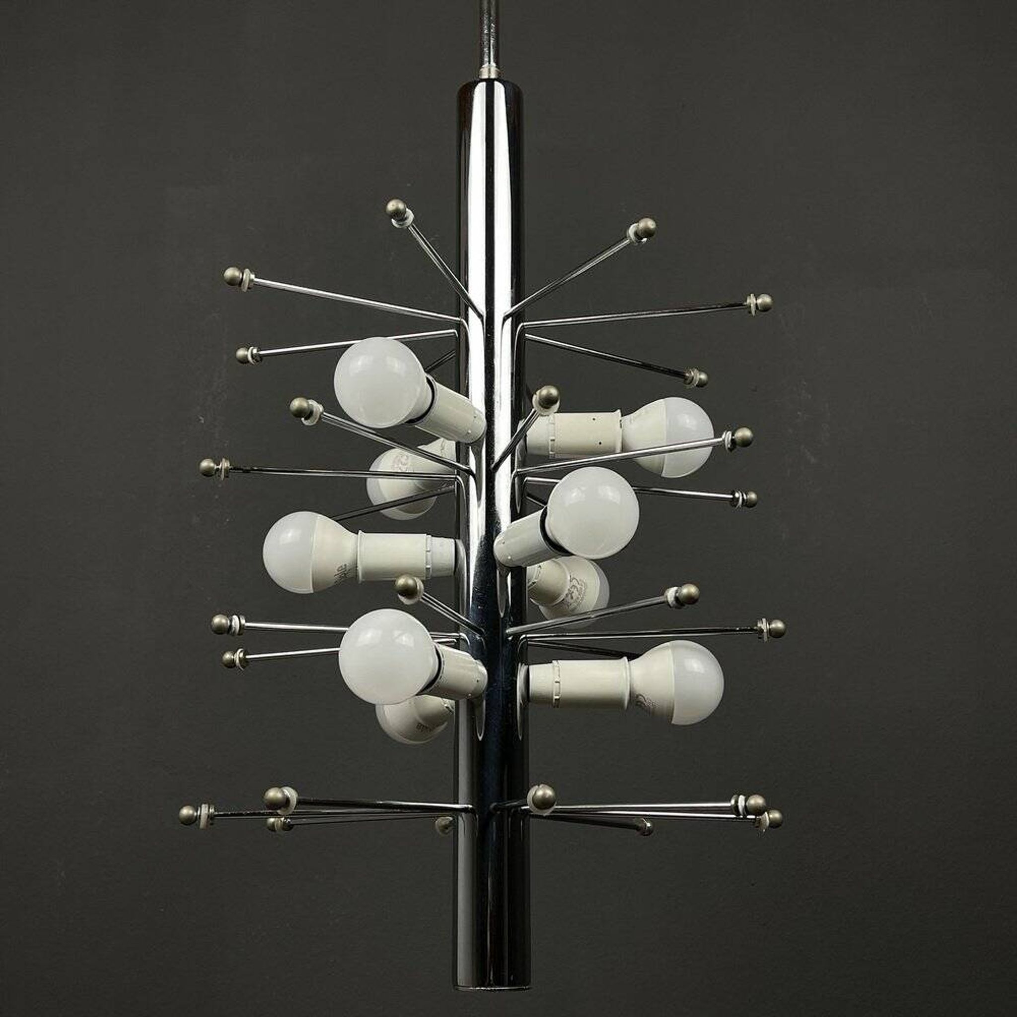 Vintage crystal chandelier Dandelion, Italy, 1960s