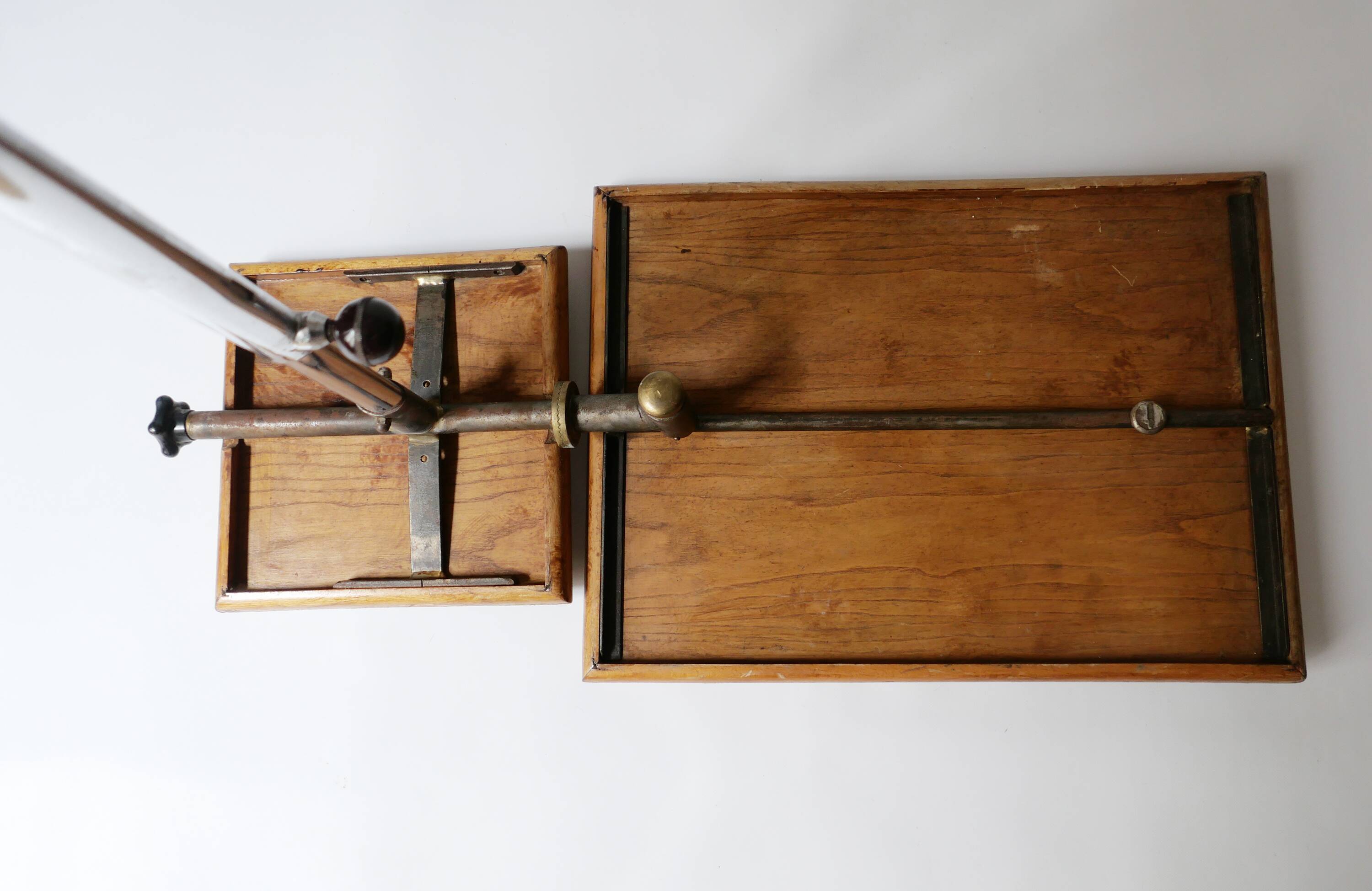 François Caruelle system table in wood and metal 1950-1970