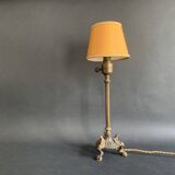 Napoleon III lion paw lamp, bronze tripod lamp
