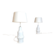 Large bisque porcelain table lamps from Kaiser, Germany 1960s, Set of 2