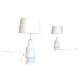 Lampes de table en porcelaine bisque de Kaiser, Allemagne, années 1960, ensemble de 2.