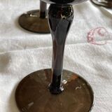 Verres à pied teinte noir fumée