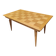 Table en placage chêne damier pied en épingle des année 70