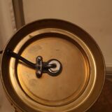 Rattan and vintage brass lamp base