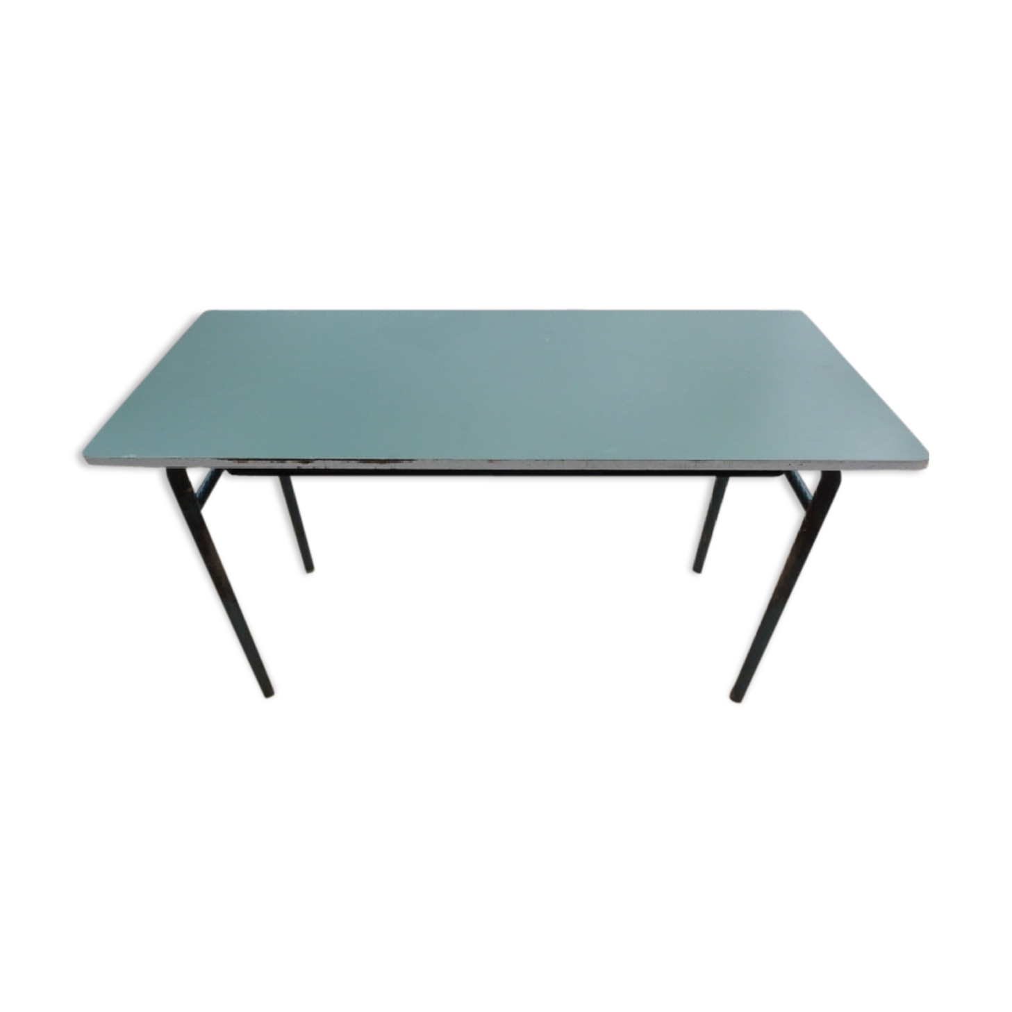 Table of metal and laminate wood Green