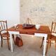 Farm table feet turned