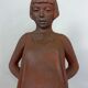 Vintage Terracotta Pregnant Woman Sculpture – Mid-Century Style Maternity Art Figurine