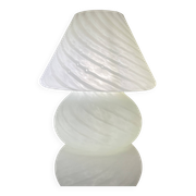 Lampe champignon Murano Italie vintage à décor de spirales