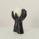 Vintage Italian ceramic and opaline lamp from the 80s