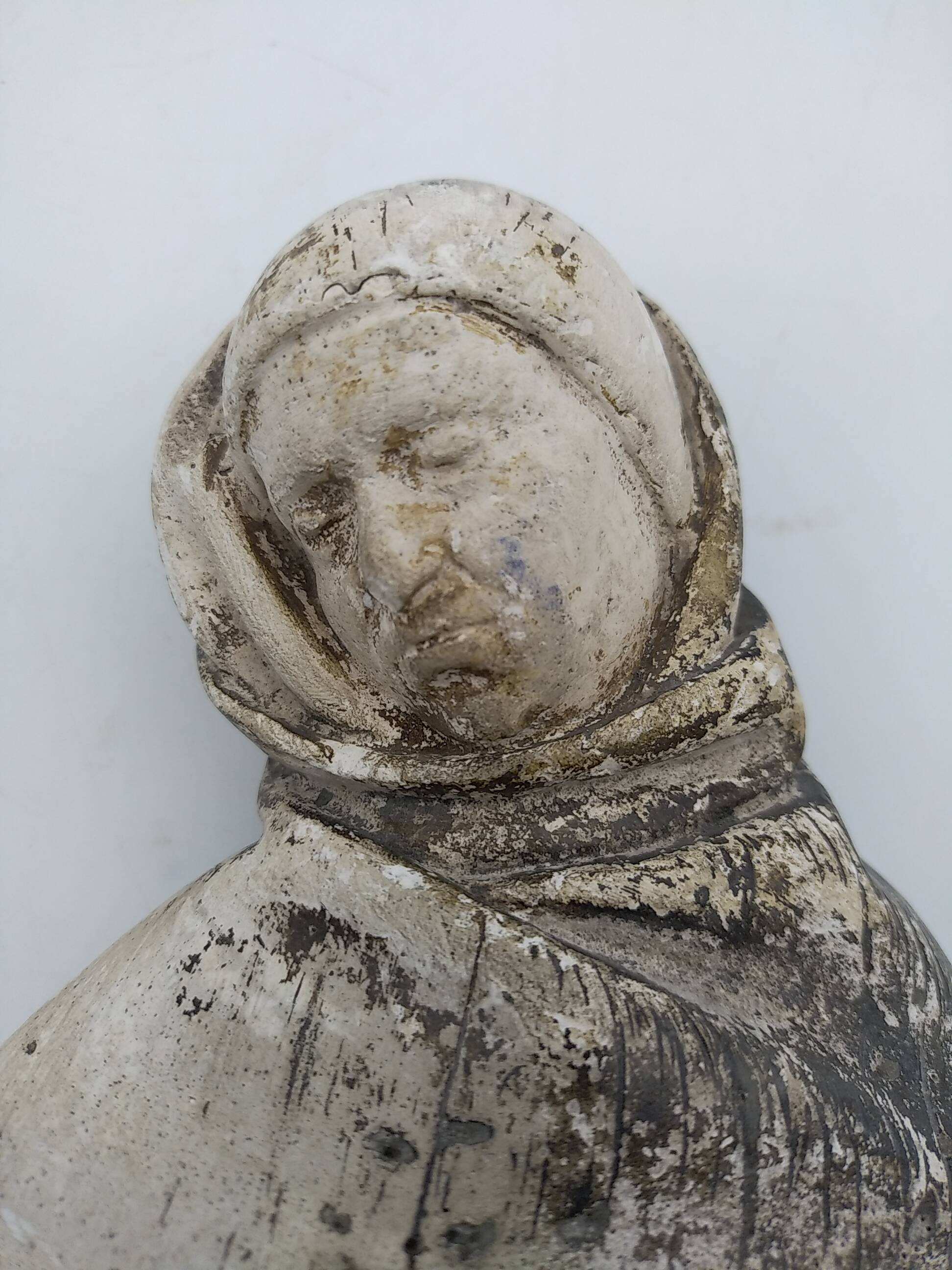Church statuette. plaster monk. 40 cm.