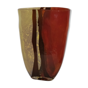 Vase verre soufflé moulé