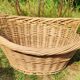 Large vintage wicker/rattan basket