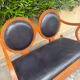 original Hungarian Art Deco bench in walnut by Lajos Kozma