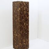 Pair of coconut mosaic shell plant holders