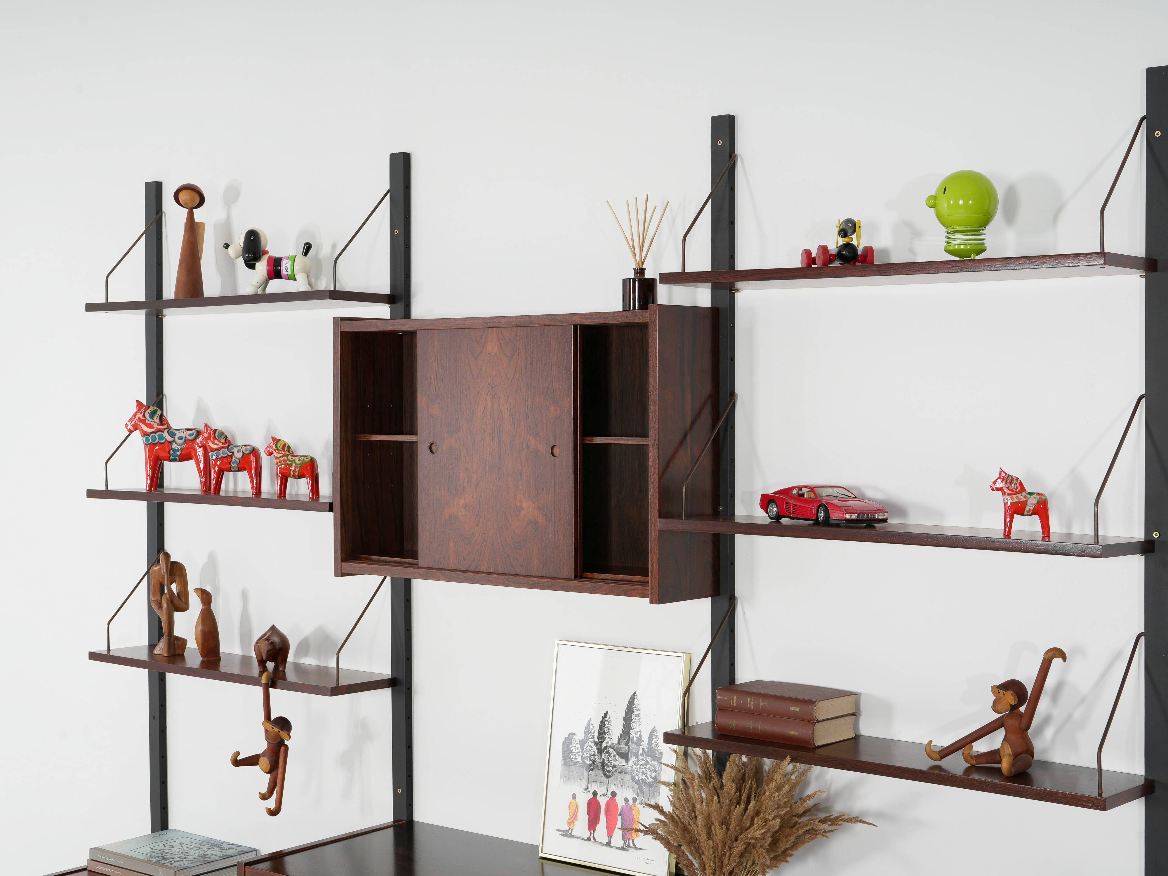 PS System Modular Shelving, Rosewood Veneer, Danish, 1960s
