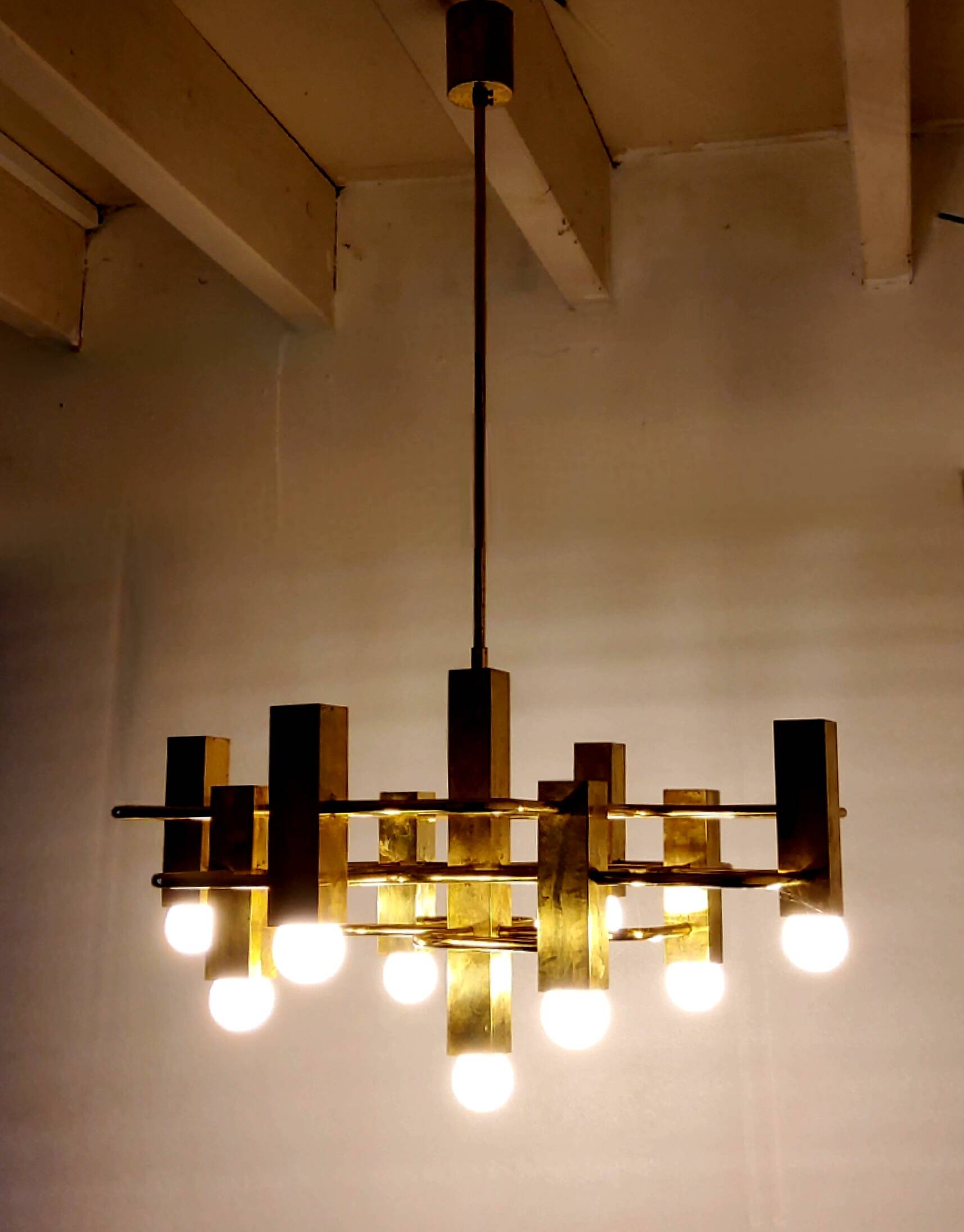 Gaetano Sciolari chandelier, Boulanger from the 70s