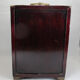 large Wooden Chinese jewelry box decorated with jade plates n°2