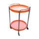 Desserte vintage seventies orange et chrome