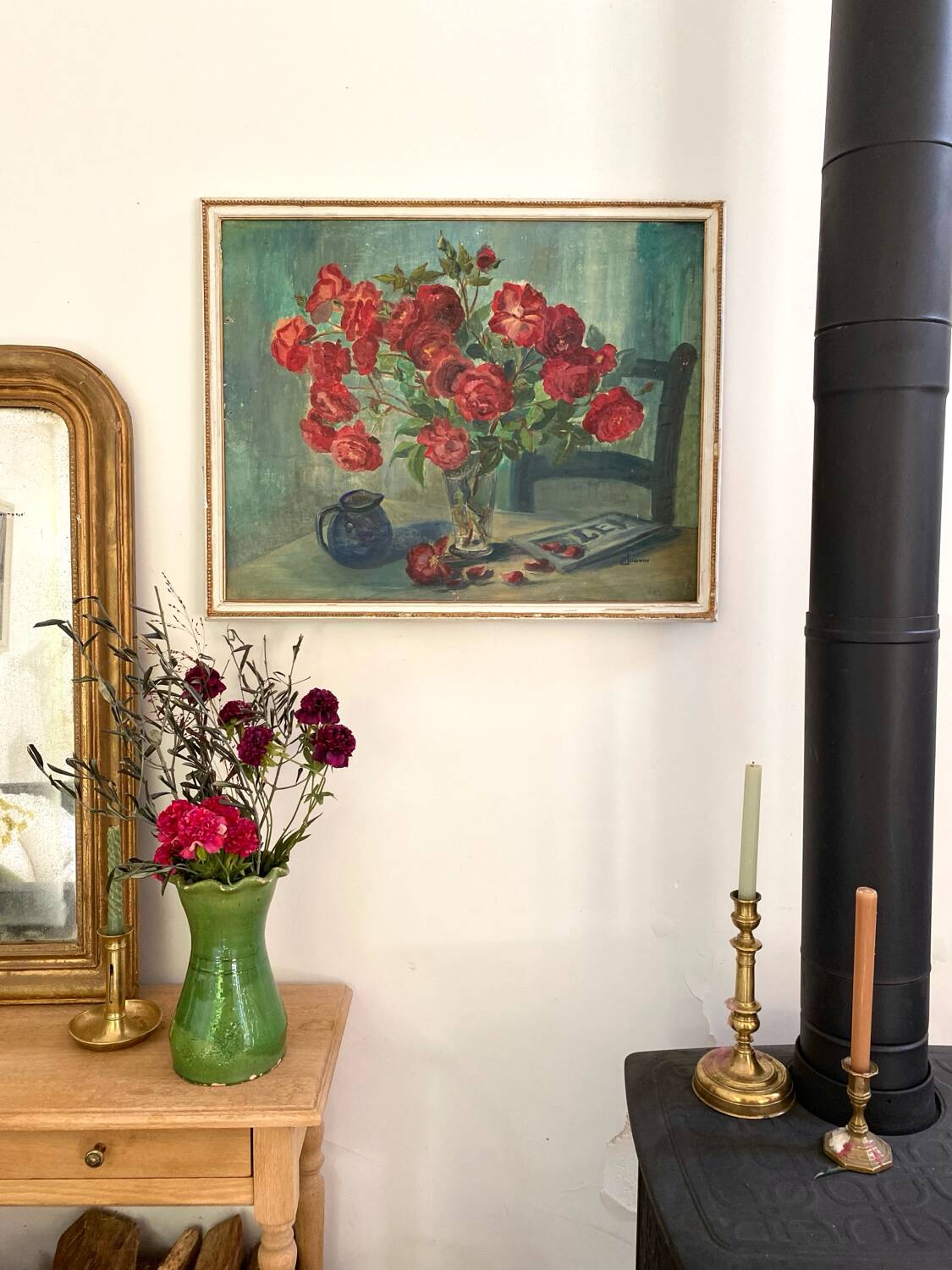 Old oil on wood dating from 1960