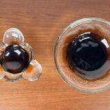 Mid-century Finnish glass bowl by Pertti Santalahti for Humppila, 1960s, set of 2.