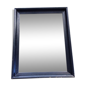 Wooden mirror painted in black  47x60cm